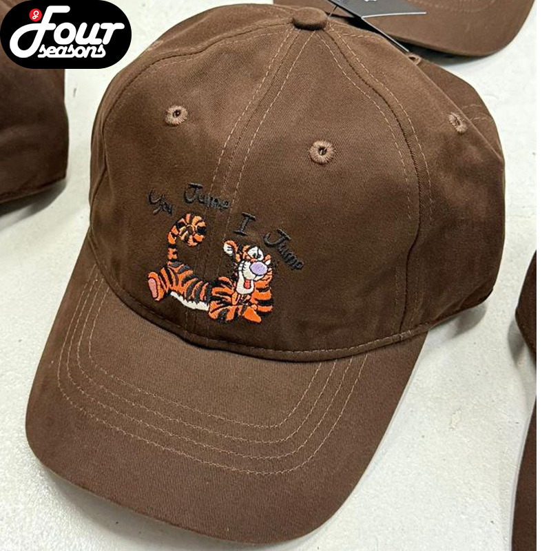 Purey.wr巧克力跳跳虎刺绣鸭舌帽