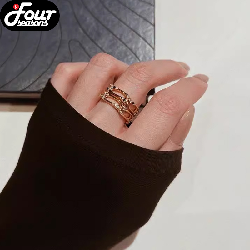 Purey·wr925银镀22K金戒指指环