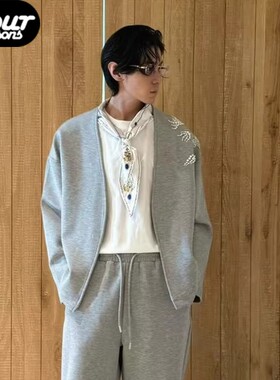 【四季】Orison Morgana 开衫夹克外套手绣木槿花珍珠空气层道袍