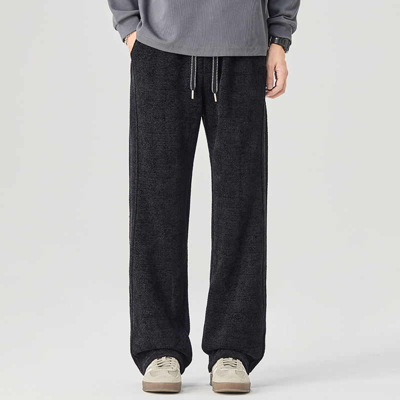 小香风雪尼尔重磅弯刀裤休闲卫裤男女慵懒风灯芯绒糯米裤H802/p45，男装休闲裤，星座223-1（原星座201）