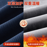 冬季加绒厚雪尼尔运动卫裤男宽松垂感人字纹保暖糯米裤H806R特p45，男装休闲裤，星座223-1（原星座201）