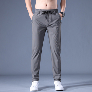 1028/p45抖音高品质薄款垂感空调裤冰丝裤2023夏季男直筒长裤主推图片