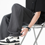 夏季莱赛尔天丝棉直筒阔腿长裤男抽绳束脚灯笼裤山本裤8211/特p45，男装休闲裤，星座223-1（原星座201）