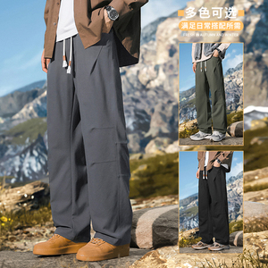 秋冬户外工装伞兵冲锋裤美式休闲卫裤男褶皱弯刀阔腿裤3605/特p40，男装休闲裤，星座223-1（原星座201）