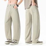 春夏季莱赛尔天丝棉阔腿长裤男高级感显瘦直筒西裤休闲裤8213/p50，男装西裤，星座223-1（原星座201）