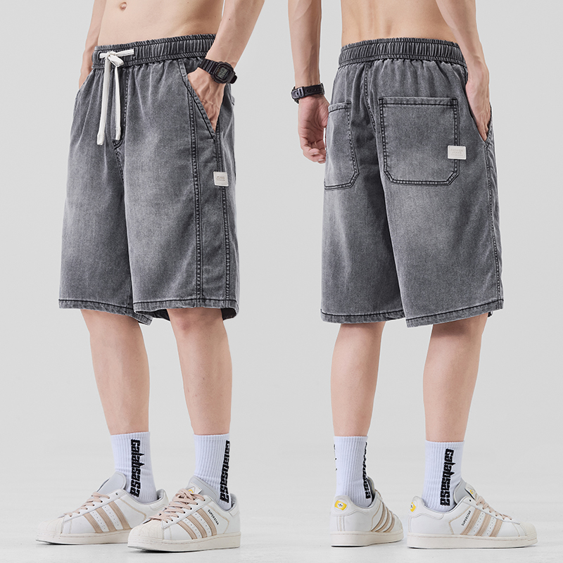 2025夏季莱赛尔天丝牛仔短裤男垂感潮直筒中裤冰丝五分裤k206/p42，男装牛仔裤，星座223-1（原星座201）