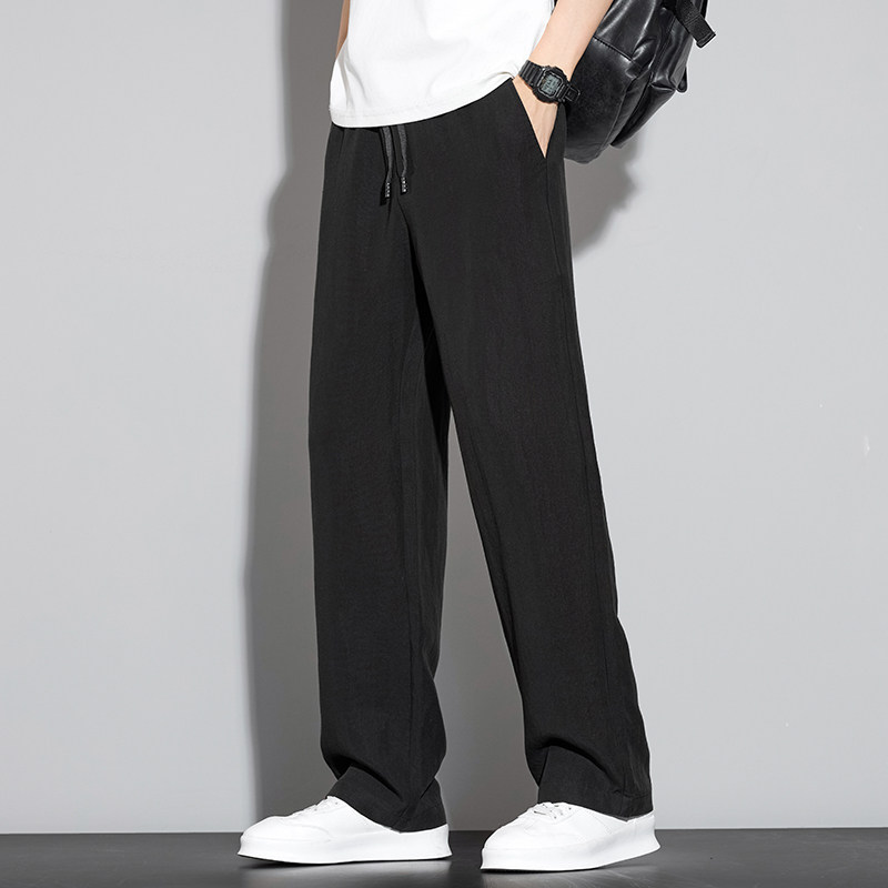 2025夏季薄款亚麻裤男冰丝休闲山本裤大码宽松天丝长裤子k691/p45,男装休闲裤,星座223-1（原星座201）