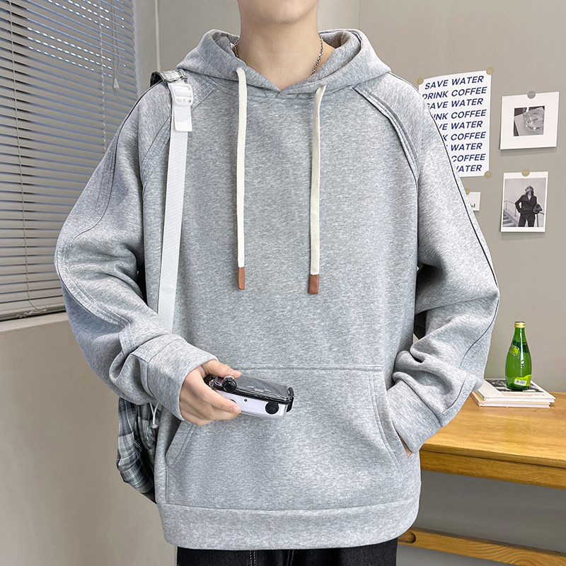 W702/p58 日系连帽套头卫衣2023春季男女中性店主风ins百搭长外套图片