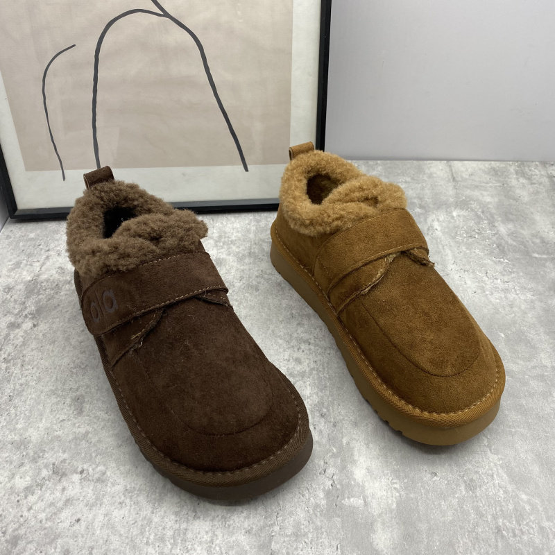 25秋冬加绒勃肯鞋女圆头套脚平底休闲保暖棉鞋冬季百搭懒人鞋女