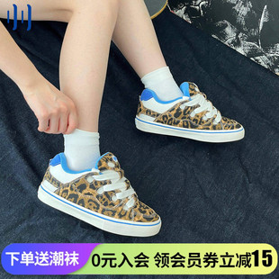 顽刻ollieskate面包鞋 豹纹印花BAKE复古休闲低帮男女国潮滑板鞋