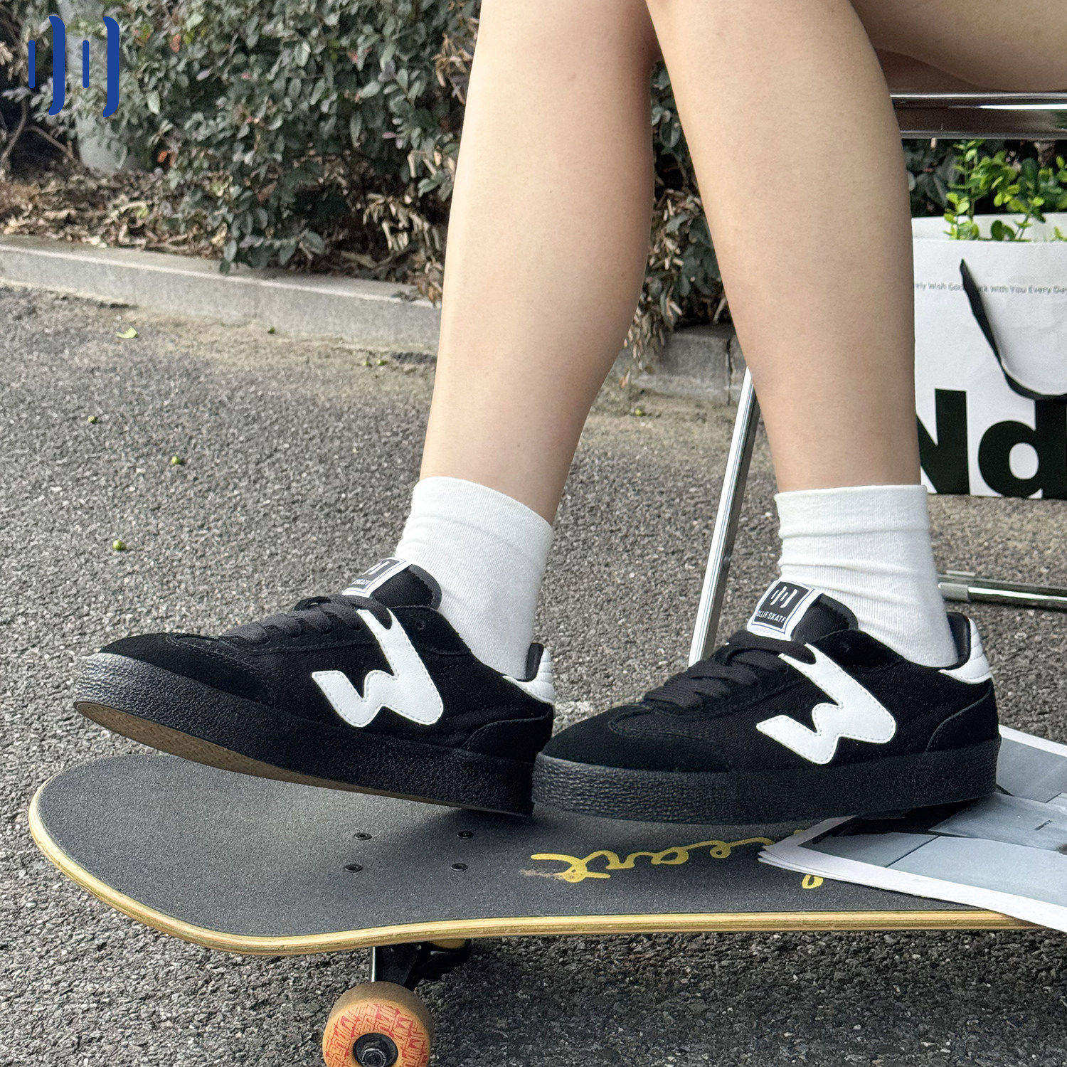 顽刻ollieskate黑武士配色翻毛皮生胶底W系列男女国潮德训滑板鞋,流行男鞋,休闲板鞋,淘宝优惠券,粉丝福利购,淘宝优惠卷