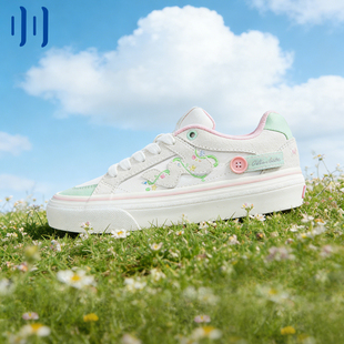 顽刻ollieskate春枝叙配色春季校园风W系列低帮男女国潮滑板鞋