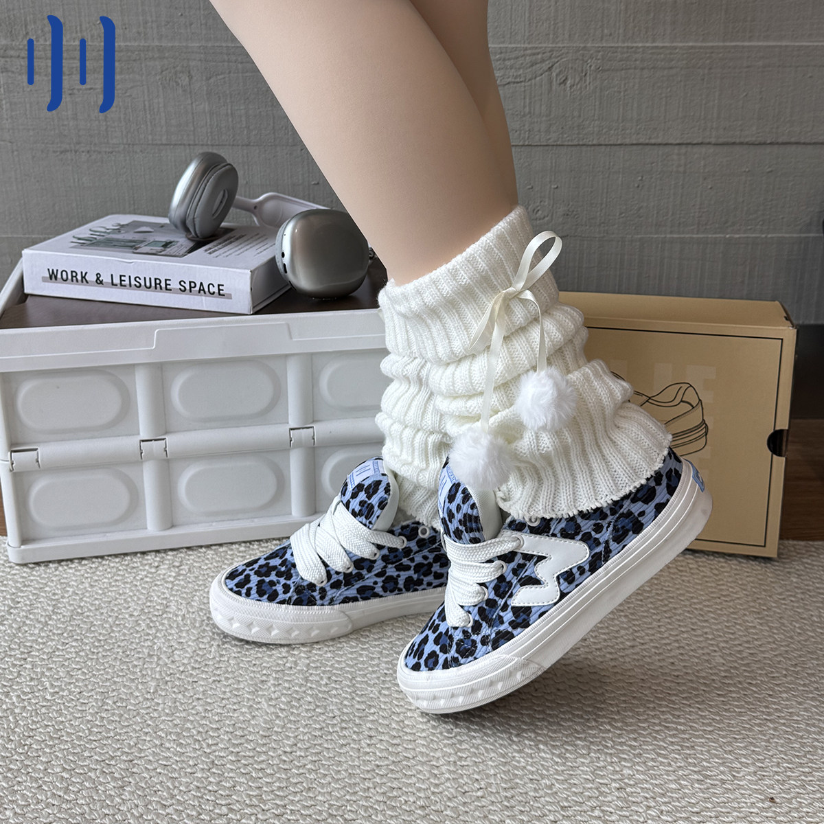 顽刻ollieskate蓝色豹纹贝果鞋冬季BAKE低帮男女W软底面包鞋板鞋,流行男鞋,休闲板鞋,淘宝优惠券,粉丝福利购,淘宝优惠卷