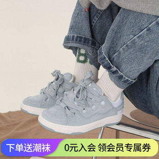 顽刻ollieskate冷粘面包鞋冰蓝色复古BAKE低帮秋冬男女专业滑板鞋