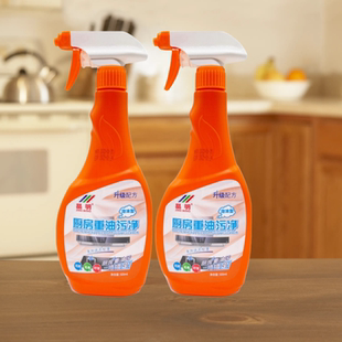 晶明厨房重油污净500ml厨房强力去油污泡沫清洁剂油烟机清洗剂