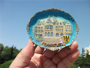 世界旅游纪念冰箱贴 德国 法兰克福 地标罗马人广场 FRANKFURT