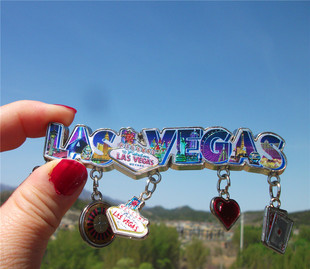 地标集合 美国拉斯维加斯当地冰箱贴 旅背 经典 小挂件 LAS VEGAS