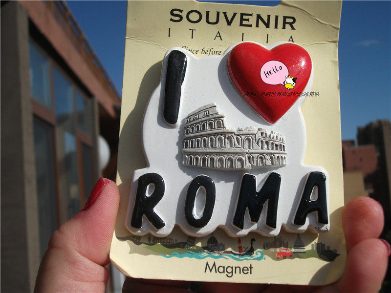WORLD TRAVEL COMMEMORATIVE FRIDGE MAGNET ITALY ITALY ROME ARENA SEMI-BEAST GIFT GIFT