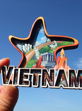 越南购买带回冰箱贴 越南 VIETNAM 木质双层 超多款