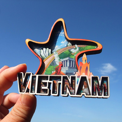 越南购买带回冰箱贴 越南 VIETNAM 木质双层 超多款