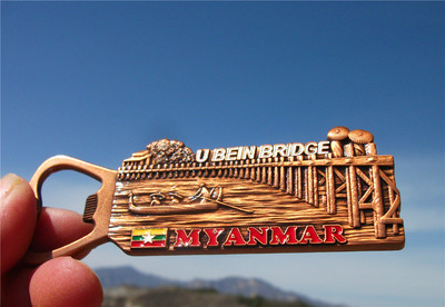 缅甸当地冰箱贴本桥手信