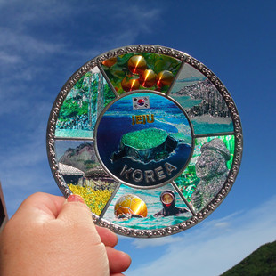 韩国当地购买纪念品 济州 JEJU 装饰品 装饰盘 挂盘