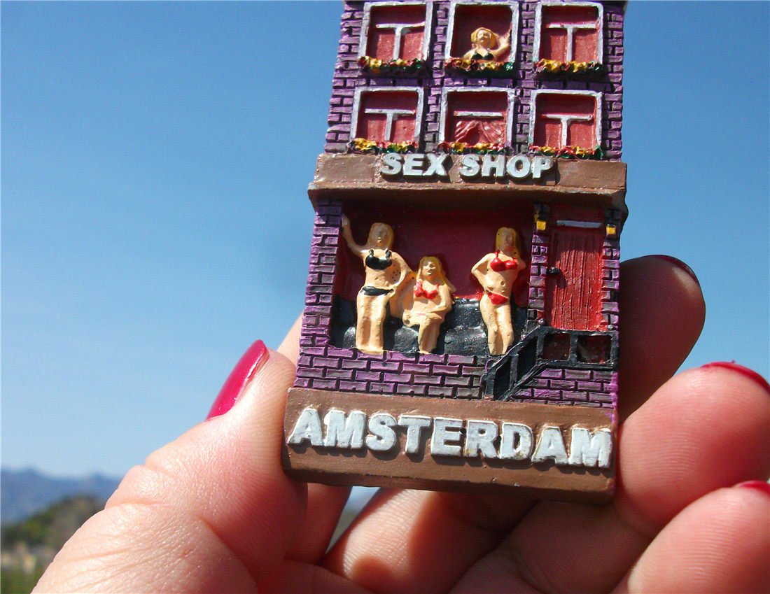 BUY FRIDGE MAGNETS IN THE NETHERLANDS LOCAL TRAVEL BACK AMSTERDAM RED LIGHT DISTRICT BEAUTIFUL GIRLS SEXHOUSE