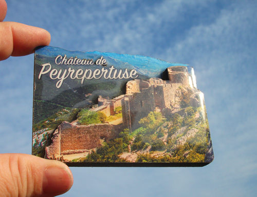 法国当地购买冰箱贴 佩赫培图斯城堡Chteau de Peyrepertuse 木质