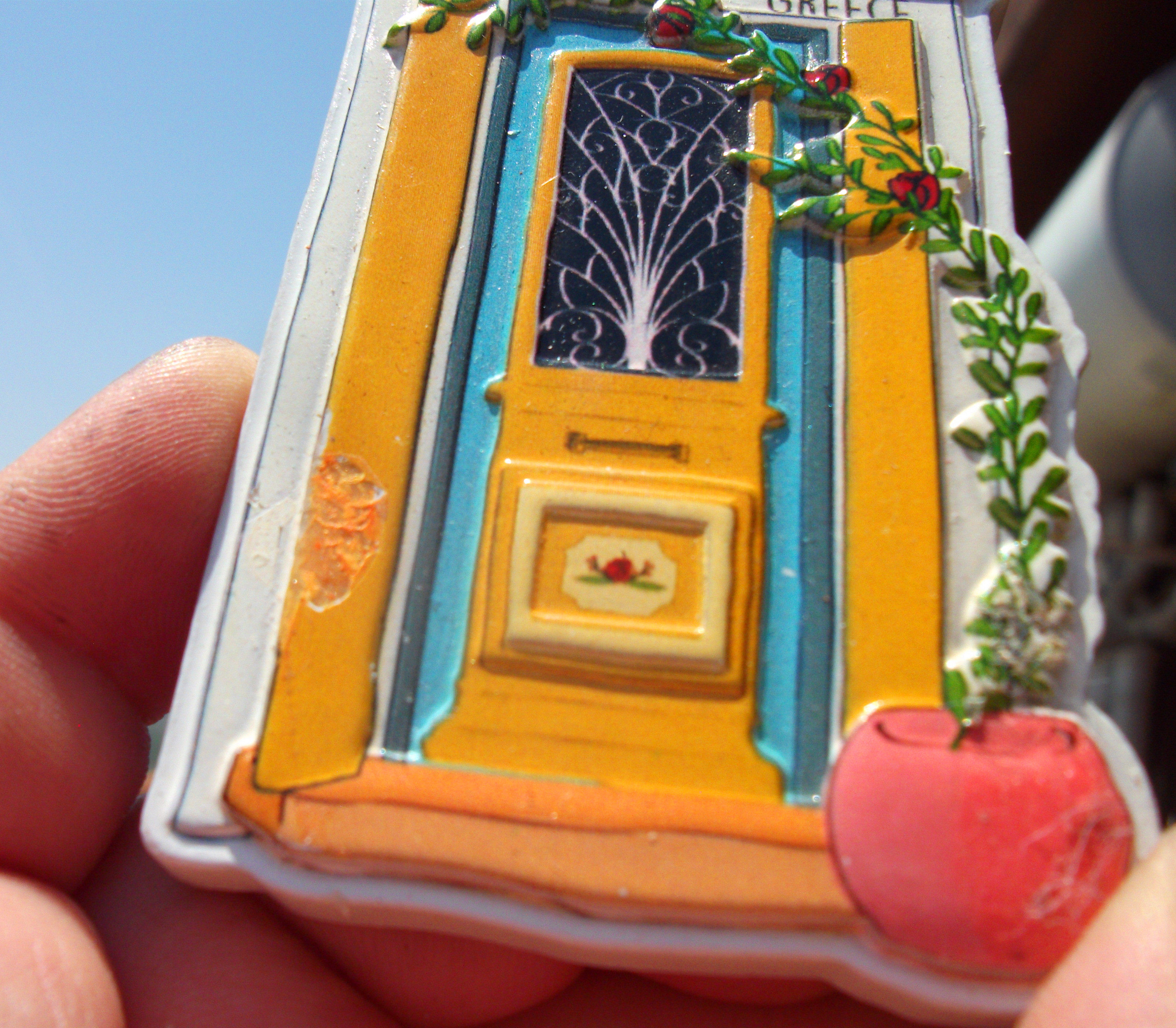 GREECE LOCAL BUY FRIDGE MAGNET GREECE BEAUTIFUL GATE GREECE OLIVE BRANCH A VARIETY OF SANTORINI