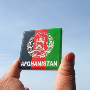 阿富汗当地购买冰箱贴 国旗 AFGHANISTAN