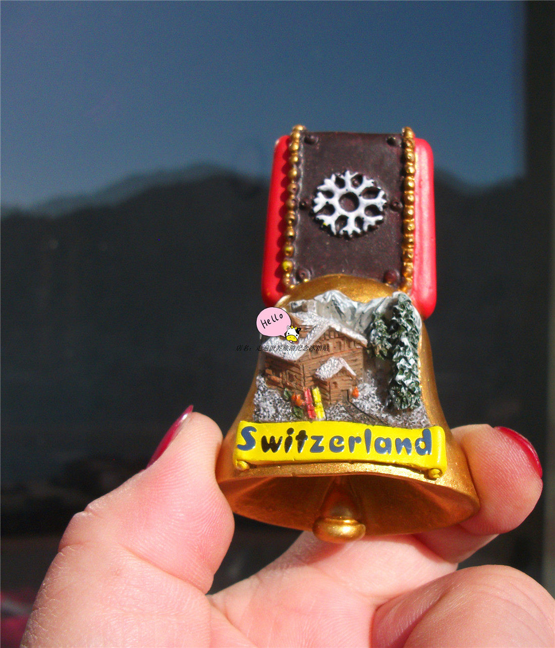 SWITZERLAND LOCAL BUY FRIDGE MAGNETS SWITZERLAND CLASSIC TOURIST SOUVENIRS COWBELLS SNOW MOUNTAIN HUTS SOUVENIRS