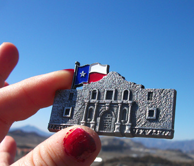 美国 当地购买冰箱贴 TEXAS 德克萨斯州 ALAMO 金属贴