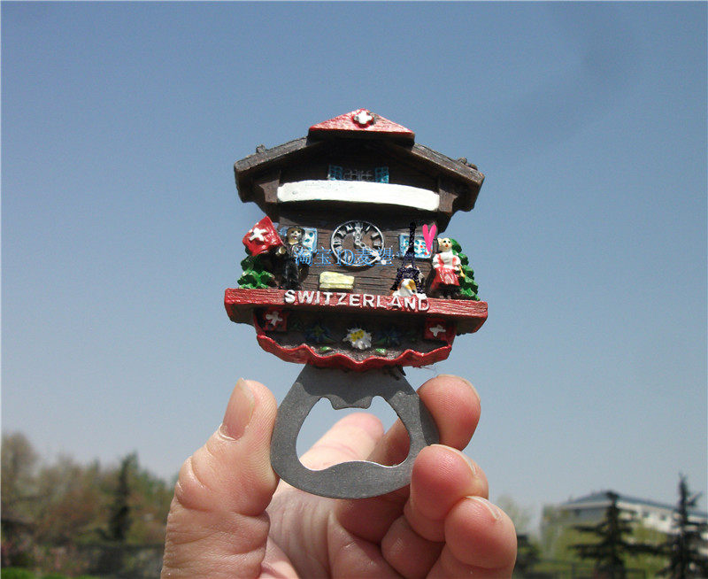 SWITZERLAND LOCAL BUY FRIDGE MAGNET SCREWDRIVER SWITZERLAND CUCKOO CLOCKS