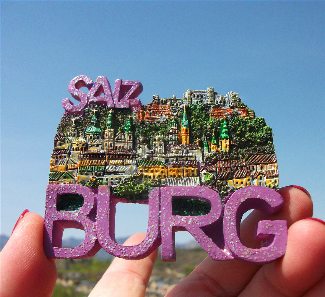 AUSTRIAN LOCAL FRIDGE MAGNET SALZBURG EXQUISITE AND BEAUTIFUL A VARIETY OF GIFTS