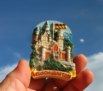 旅游纪念冰箱贴天鹅堡精致