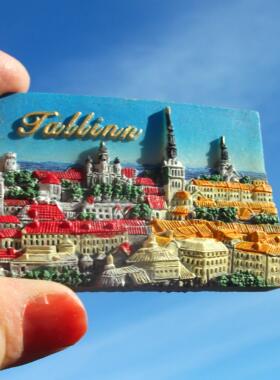 爱沙尼亚当地购买冰箱贴 塔林 TALLINN 美丽古城 ESTONIA