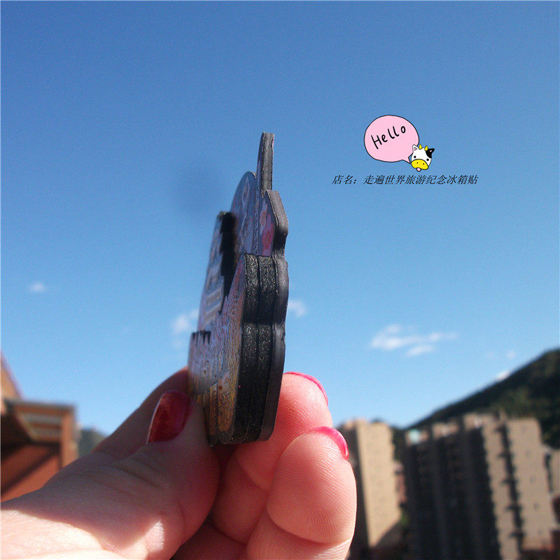 JAPANESE LOCAL REFRIGERATOR MAGNET NAGOYA CASTLE SOFT RUBBER THREE-LAYER STRUCTURE SOUVENIR GIFT