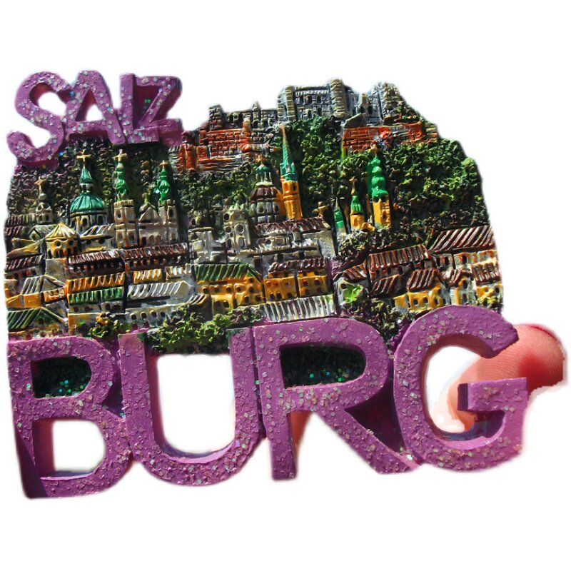 AUSTRIAN LOCAL FRIDGE MAGNET SALZBURG EXQUISITE AND BEAUTIFUL A VARIETY OF GIFTS