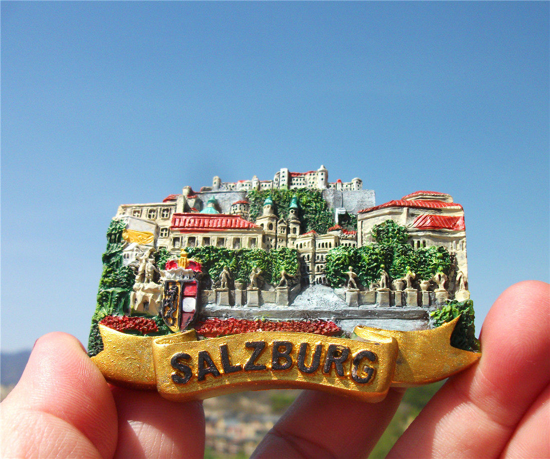 AUSTRIAN LOCAL FRIDGE MAGNET SALZBURG EXQUISITE AND BEAUTIFUL A VARIETY OF GIFTS