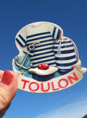 法国当地购买冰箱贴 土伦 TOULON 海港
