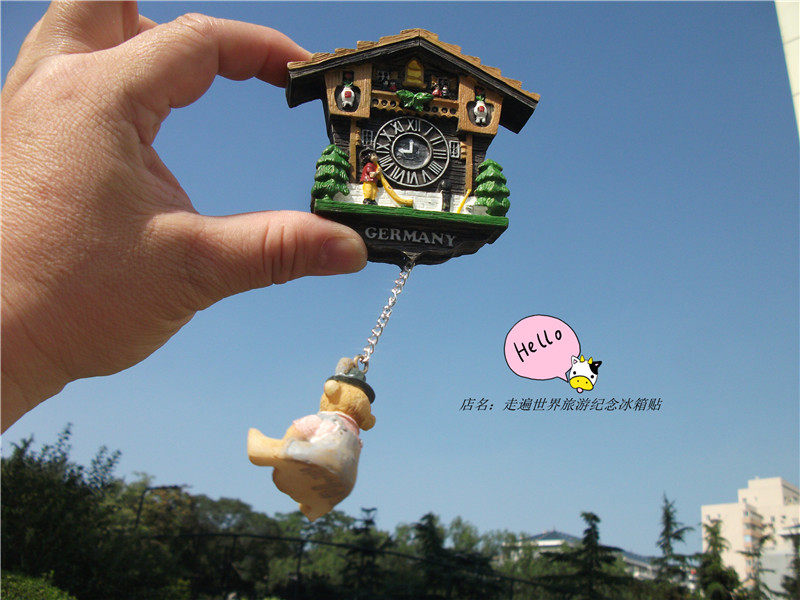 GERMAN LOCAL FRIDGE MAGNET GERMANY SYMBOL OF THE BLACK FOREST CUCKOO CLOCK PENDANT GERMANY SOUVENIRS