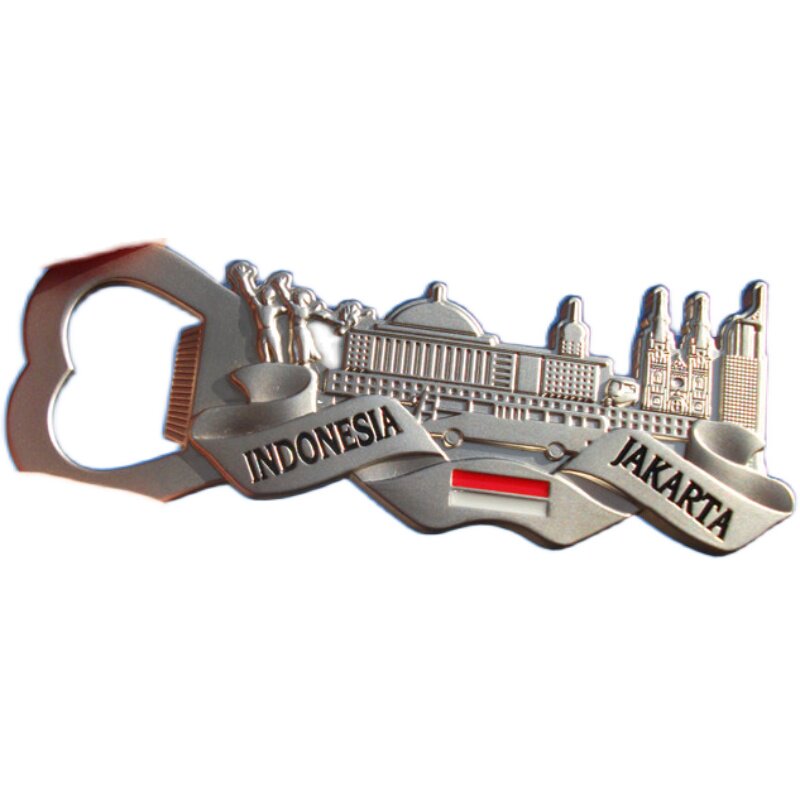 INDONESIA INDONESIA JAKARTA LOCAL FRIDGE MAGNET JAKARTA BOTTLE DRIVER A VARIETY OF LANDMARKS