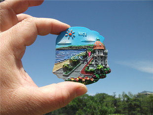 法国当地冰箱贴 法国 尼斯 NICE 美景  蔚蓝海岸