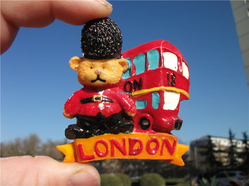 BUY FRIDGE MAGNETS IN LONDON UK LOCAL ROYAL GUARD BEARS DOUBLE-DECKER BUSES