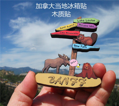 加拿大当地冰箱贴木质