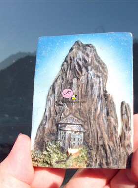 希腊当地购买冰箱贴 缔造天空神话悬崖上的修道院Meteora