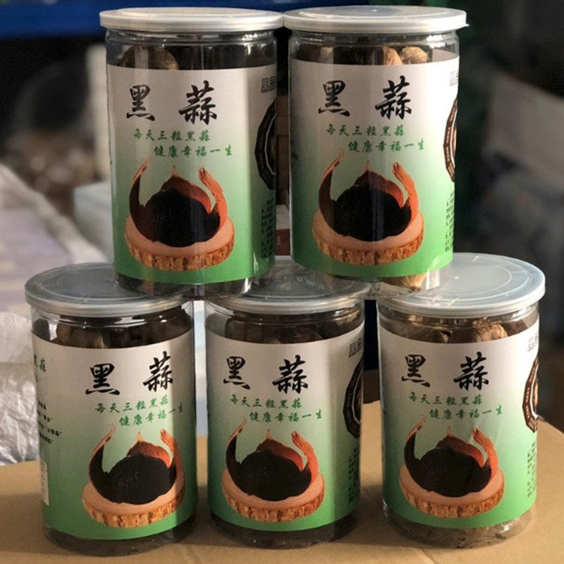 山东黑蒜头独头特级60天发酵黑蒜特产零食即食炖汤500g黑大蒜包邮