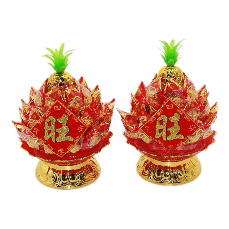 开业乔迁莲花旺来菠萝彩色糖果塔潮汕闽南拜天公仙家手工供佛糖塔