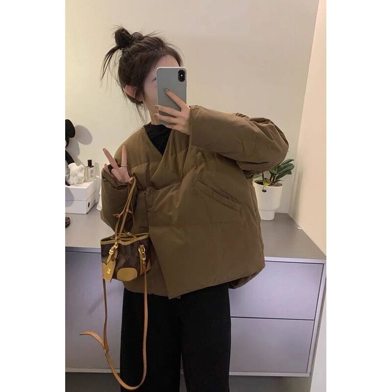 高级感超好看短款棉服女冬季2025新款棉衣棉袄小个子加厚超厚外套