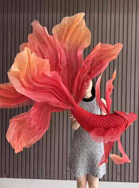 元旦新年大型红色锦鲤金鱼美陈商场氛围布置道具悬挂橱窗装饰成品